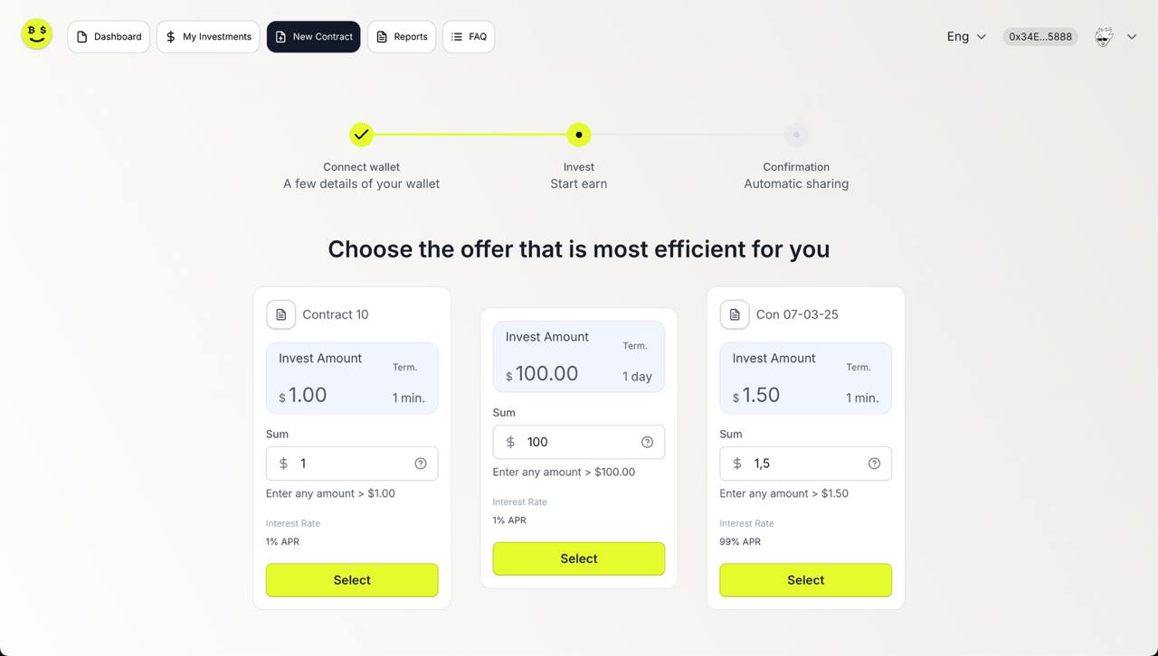 Web3 Invest Dashboard screenshot 3